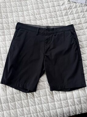 Express Men's Black Flat-Front Shorts